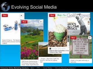 Evolving Social Media

47
Enterprise Online Marketing Solutions < SEO > < PPC > < Social Media > < On-Line Marketing Solutions >

 