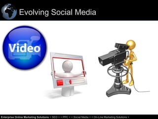 Evolving Social Media

49
Enterprise Online Marketing Solutions < SEO > < PPC > < Social Media > < On-Line Marketing Solutions >

 
