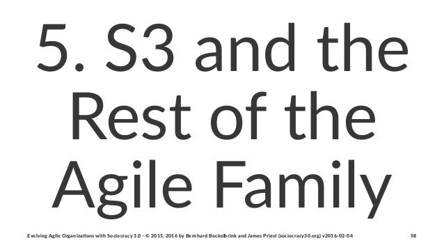Evolving Agile Organizations with S3 (OOP 2016) slideshare