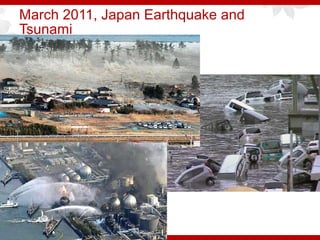 March 2011, Japan Earthquake and
Tsunami
 