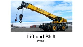 Lift and Shift
(Phase 1)
 