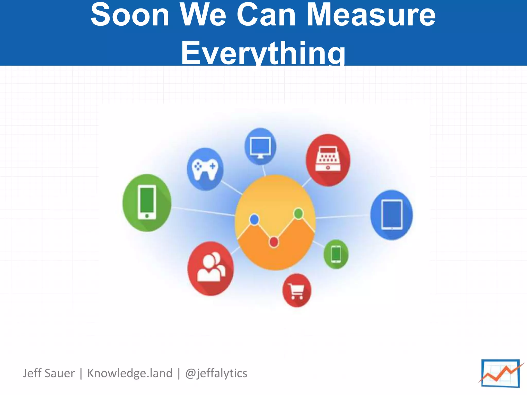 Jeff Sauer | Knowledge.land | @jeffalytics
Soon We Can Measure
Everything
 