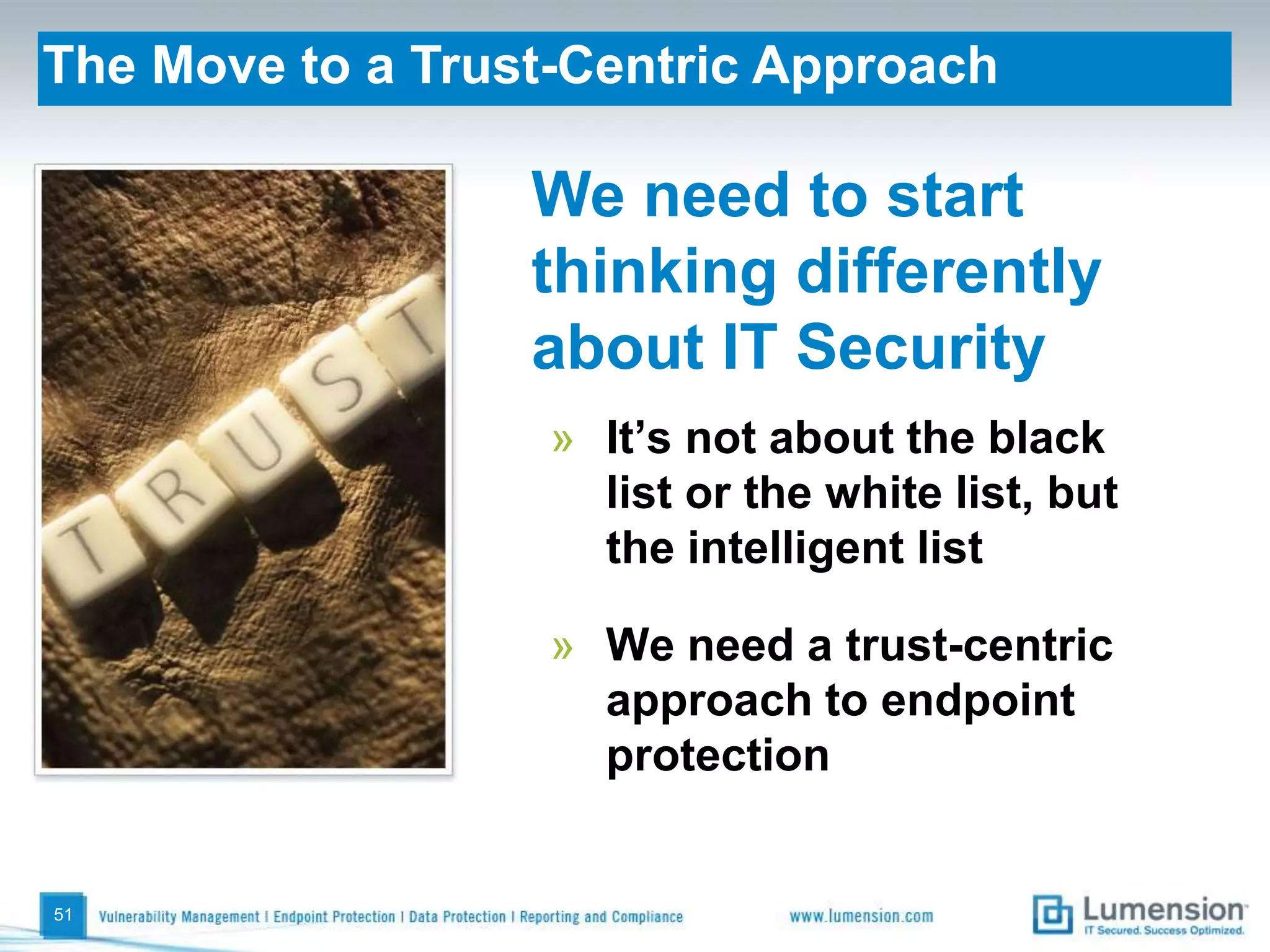 Technologies and applications such as cloud computing, Web 2.0, open source software, and virtualization put the endpoint at risk because they create computing environments outside the direct control of the organization.