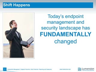 Shift Happens5Today’s endpoint management and security landscape has FUNDAMENTALLYchanged