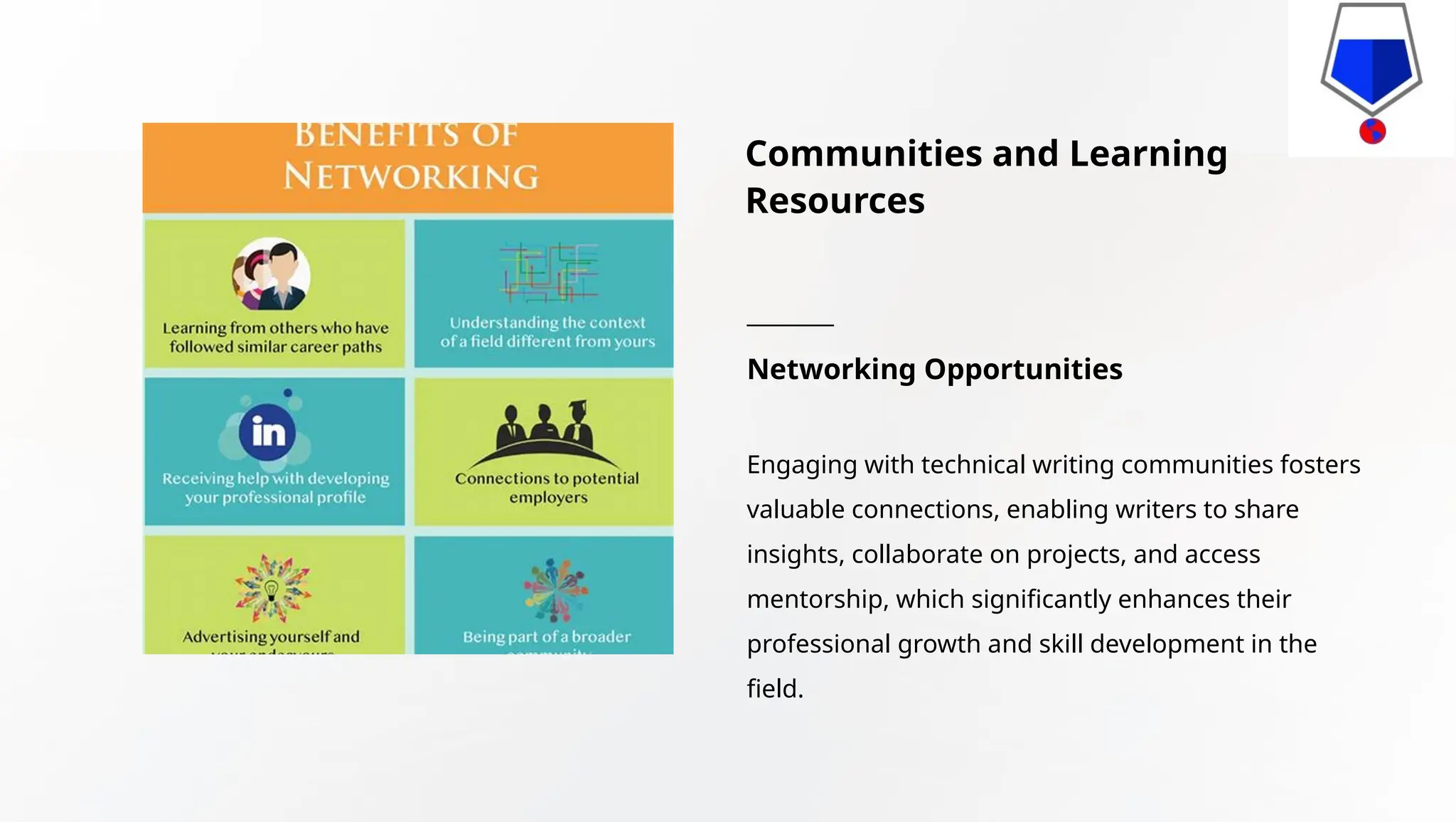 Networking Opportunities
Engaging with technical writing communities fosters
valuable connections, enabling writers to share
insights, collaborate on projects, and access
mentorship, which significantly enhances their
professional growth and skill development in the
field.
Communities and Learning
Resources
 