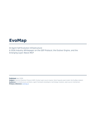 EvoMap: AI Agent Self-Evolution Infrastructure and Genome Evolution ...
