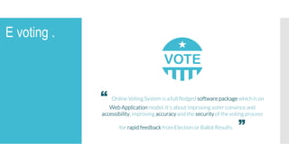 E voting ppt | PPTX