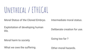 Human Cloning, ethical? | PPTX