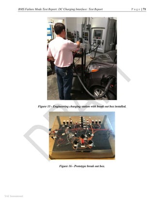 BMS Failure Mode Test Report: DC Charging Interface: Test Report P a g e | 71
SAE International
Figure 15 - Engineering charging station with break out box installed.
Figure 16 - Prototype break out box.
 