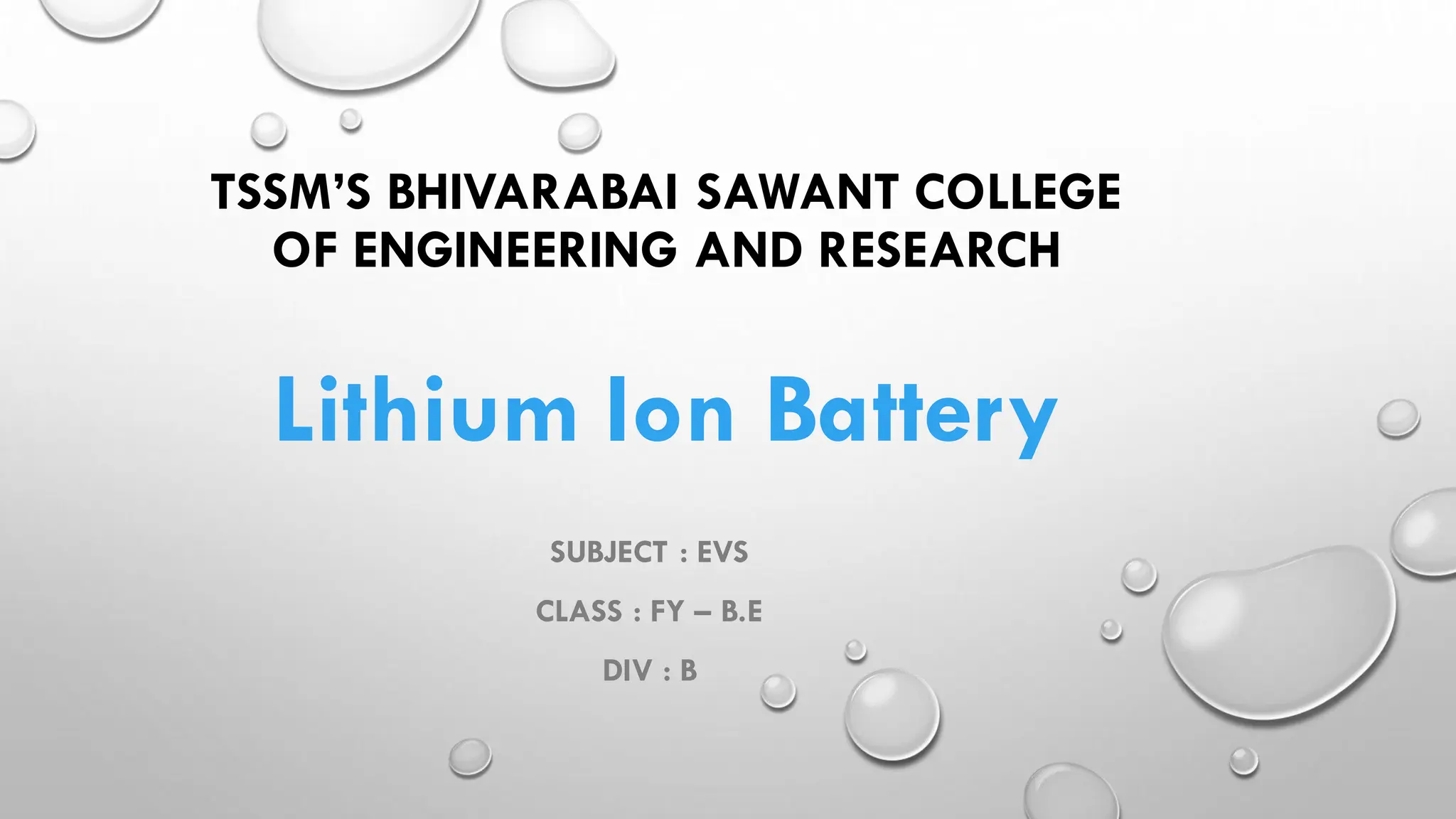 What is the Lithium Ion Battery ? Ppt | PDF