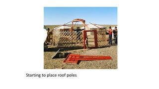 Starting to place roof poles
 