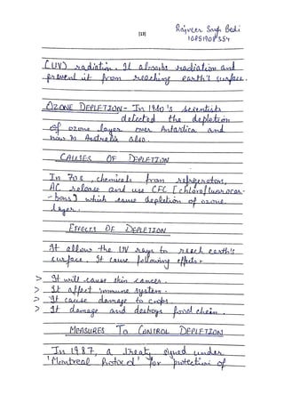 EVS | Hand written Notes | B com sem 4th | by Ritish bedi #RVIRGO | PDF