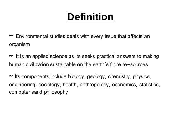 What Is The Definition Of Environmental Studies? – CEMG