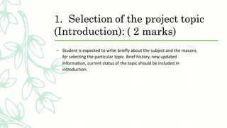 how to write a project topic