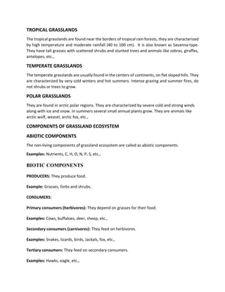 Grassland ecosystems | DOCX