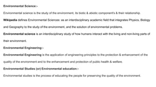 environmental science and ecosystem full module | PPTX