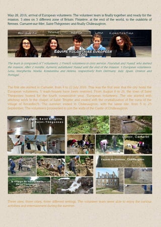 MMaayy 2288,, 22001166,, aarrrriivvaall ooff EEuurrooppeeaann vvoolluunntteeeerrss.. TThhee vvoolluunntteeeerr tteeaamm ii...