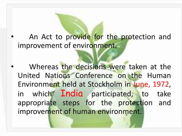 Environment protection act | PPTX