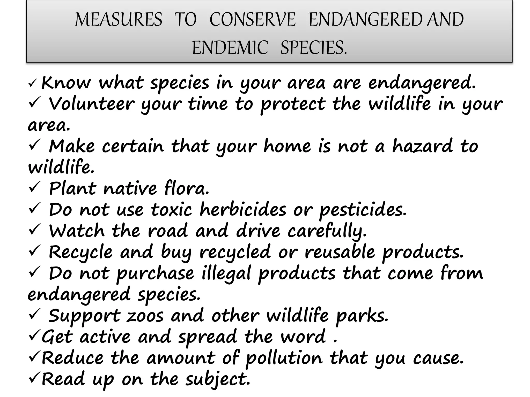 Endangered and Endemic species of India | PPTX