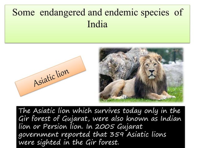 Endangered and Endemic species of India | PPTX | Geography | Science