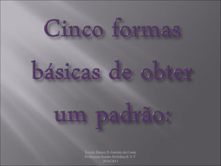 Escola Básica D.António da Costa Professora Sandra Bolinhas-E.V.T  2010/2011 