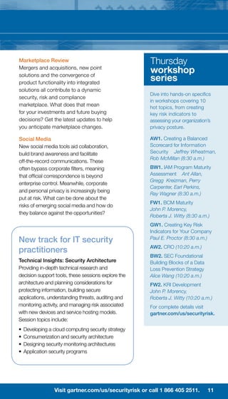 Gartner Security & Risk Management Summit Brochure PDF