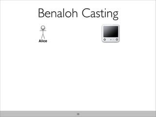 Benaloh Casting
Alice




        38
 