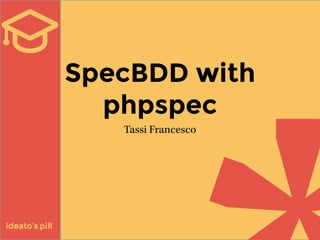Dummies > phpspec: Testing *Designing* with a Bite