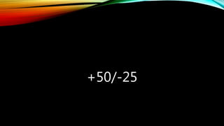 +50/-25
 