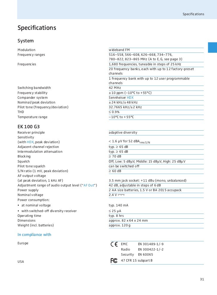 Sennheiser Ew 100 G2 Service Manual