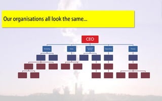 Our organisations all look the same...


                                             CEO
                         Marketing   Sales   Customer   Operations   Finance
                                              Service




CPP 12 India July 2010
 