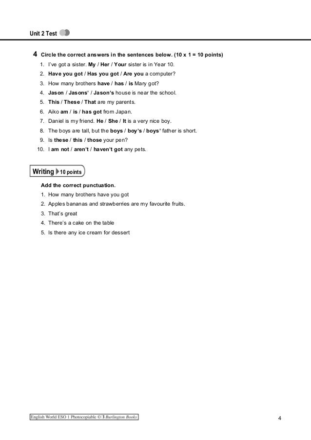 Unit 2 - Test 3