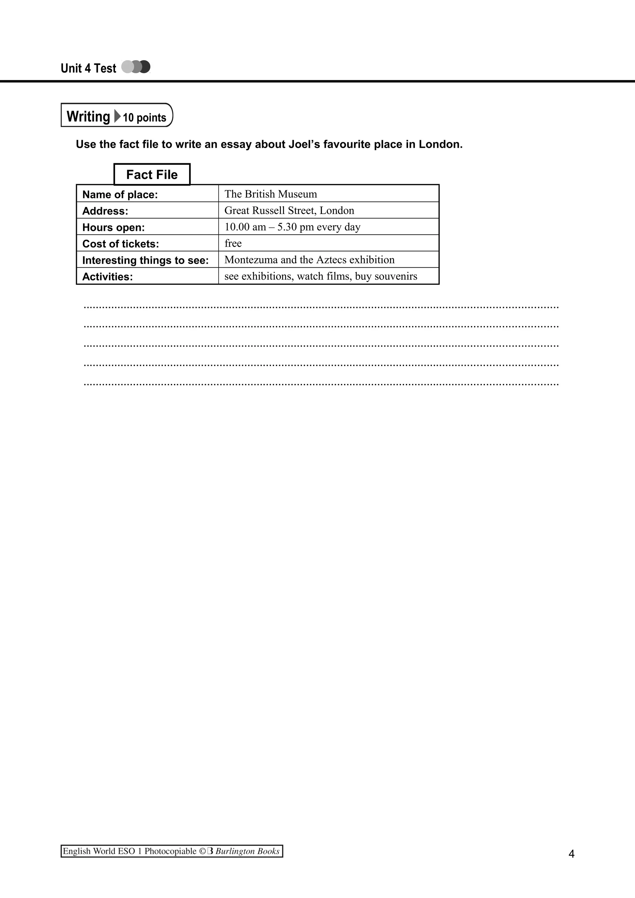 Unit 4 - Test 3 | DOC