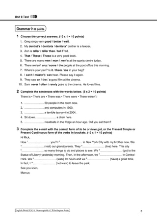 Unit 8 - Test 3 | DOC
