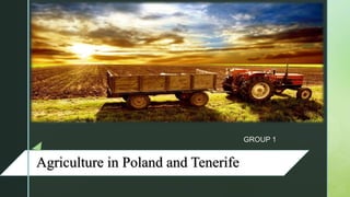 z
Agriculture in Poland and Tenerife
GROUP 1
 