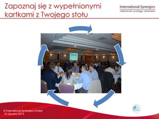 Zapoznaj si? z wype?nionymi
 kartkami z Twojego sto?u




? International Synergies Limited
10 January 2013
 