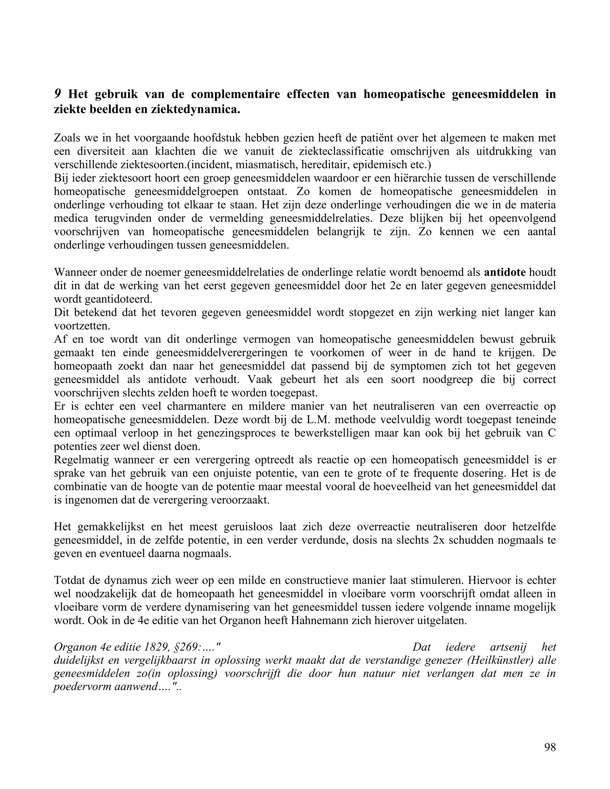 9 Het gebruik van de complementaire effecten van homeopatische geneesmiddelen in</td></tr><tr><td
class=