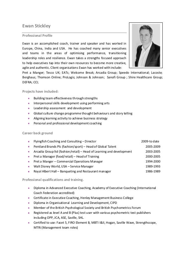 professional profile resume
