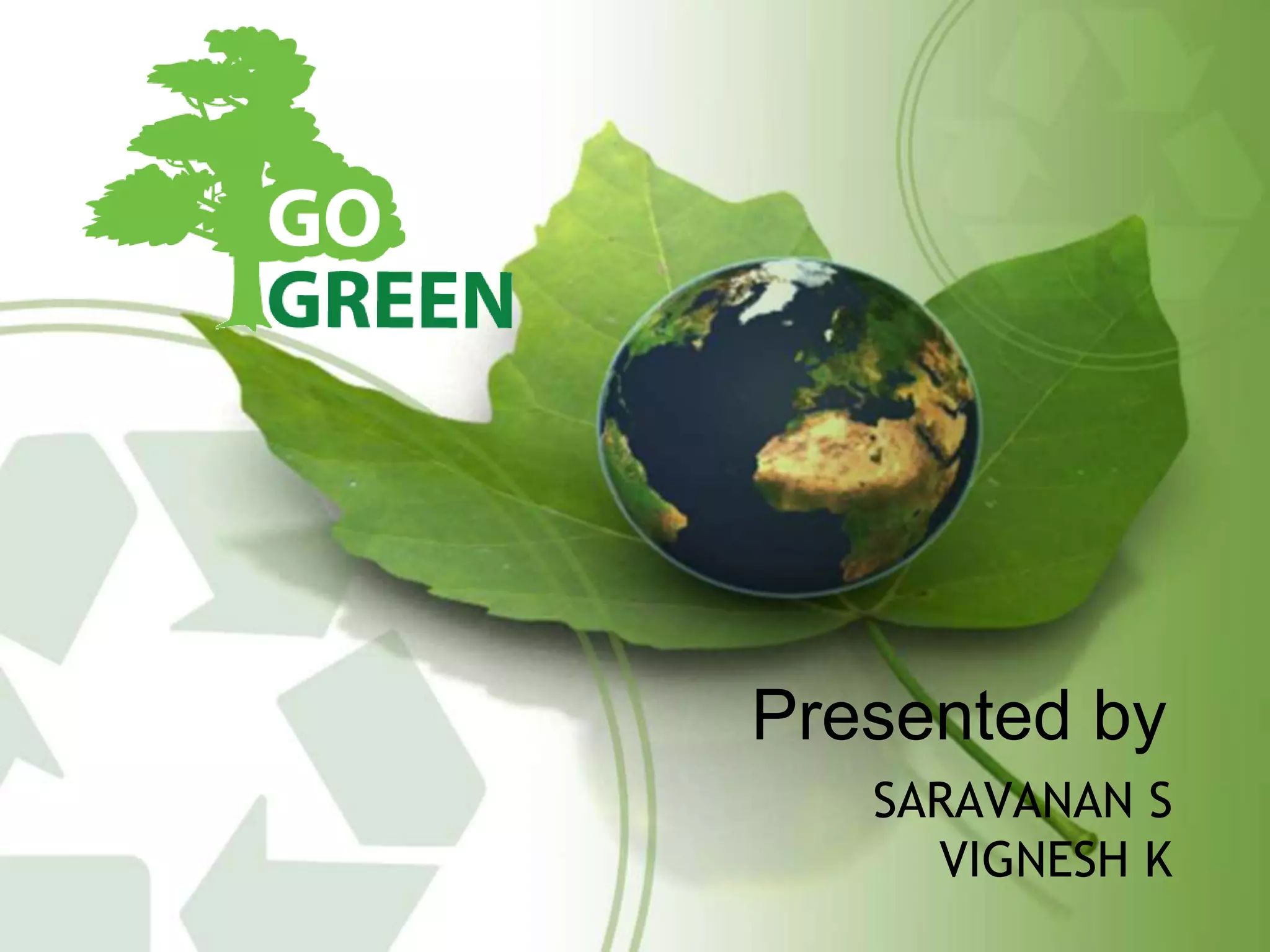 Presented by 
SARAVANAN S 
VIGNESH K 
