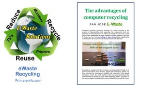 eWaste
Recycling
Primaryinfo.com
 
