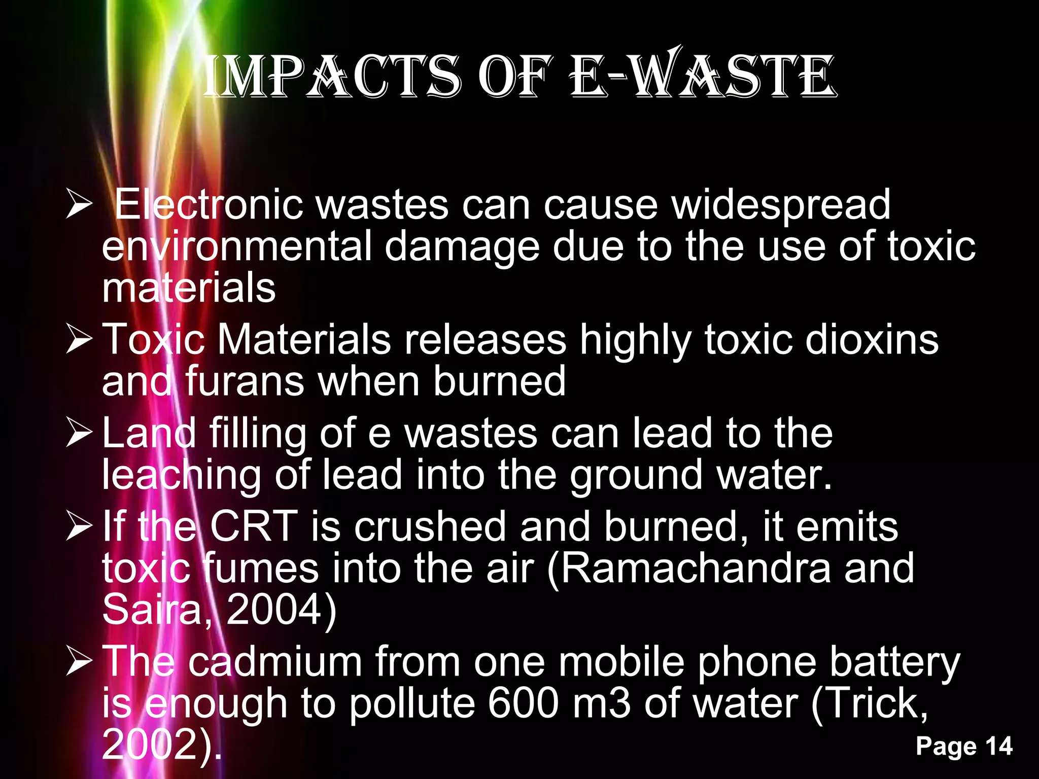 E-waste accumulation in China