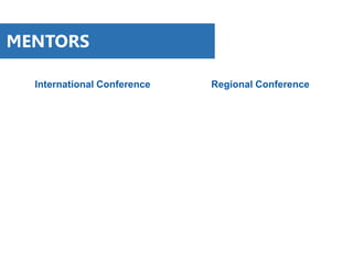 MENTORS
International Conference Regional Conference
 