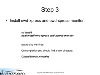 EWD 3 Training Course Part 4: Installing & Configuring QEWD