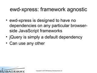 EWD 3 Training Course Part 15: Using a Framework other than jQuery with QEWD