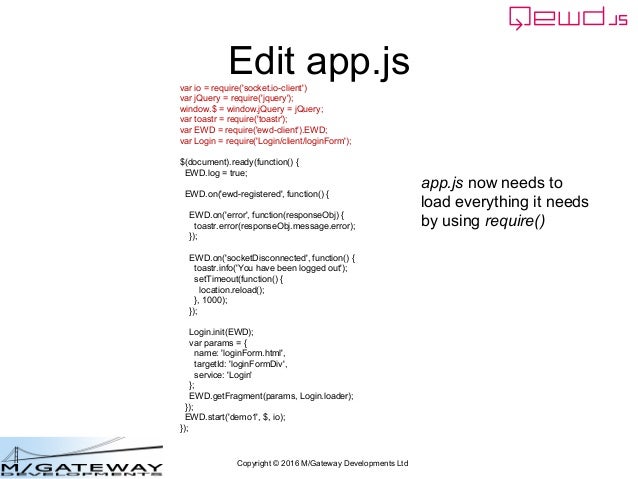 EWD 3 Training Course Part 30: Modularising QEWD Applications