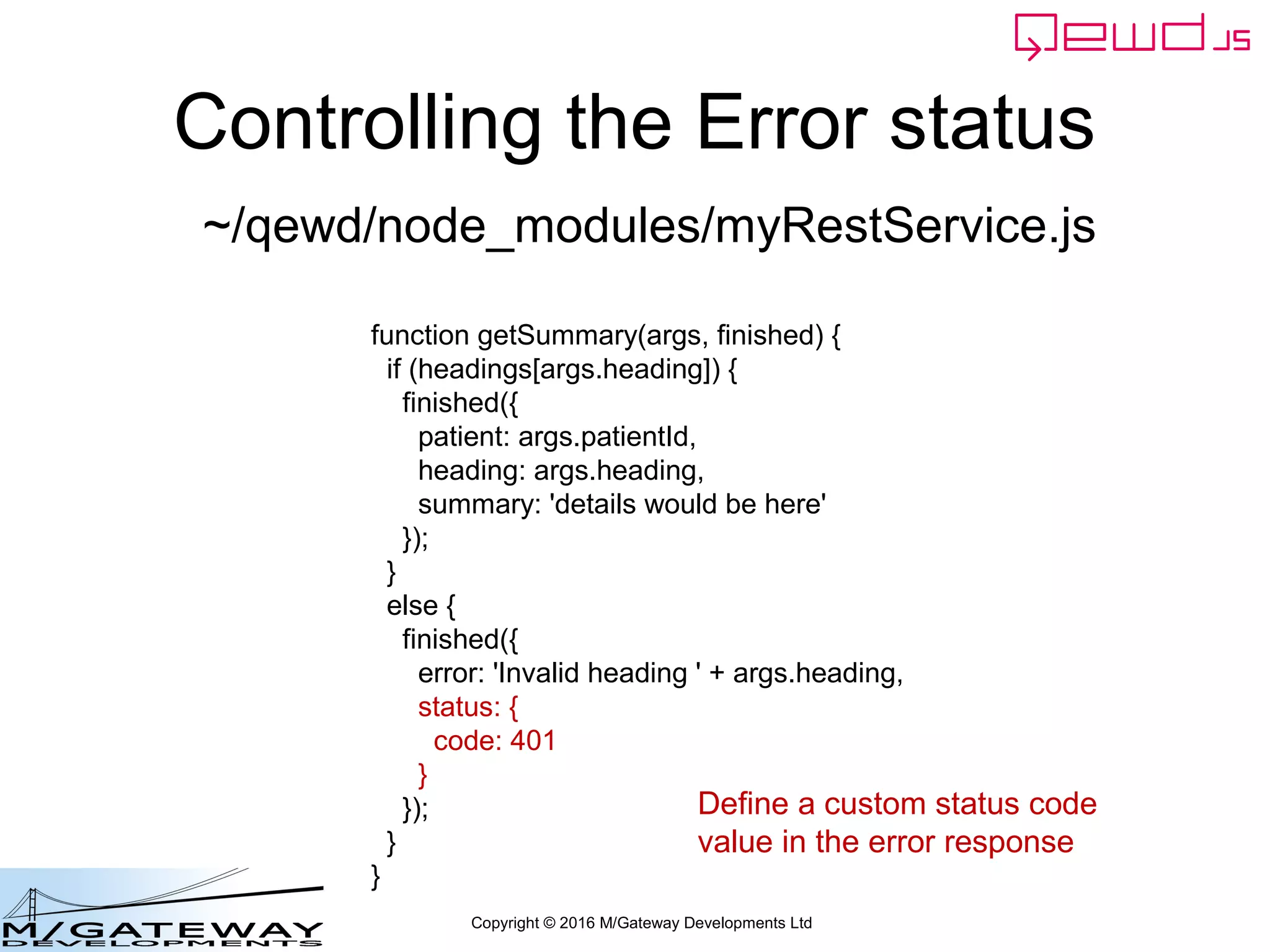 Copyright © 2016 M/Gateway Developments Ltd
Remember our last error:
 