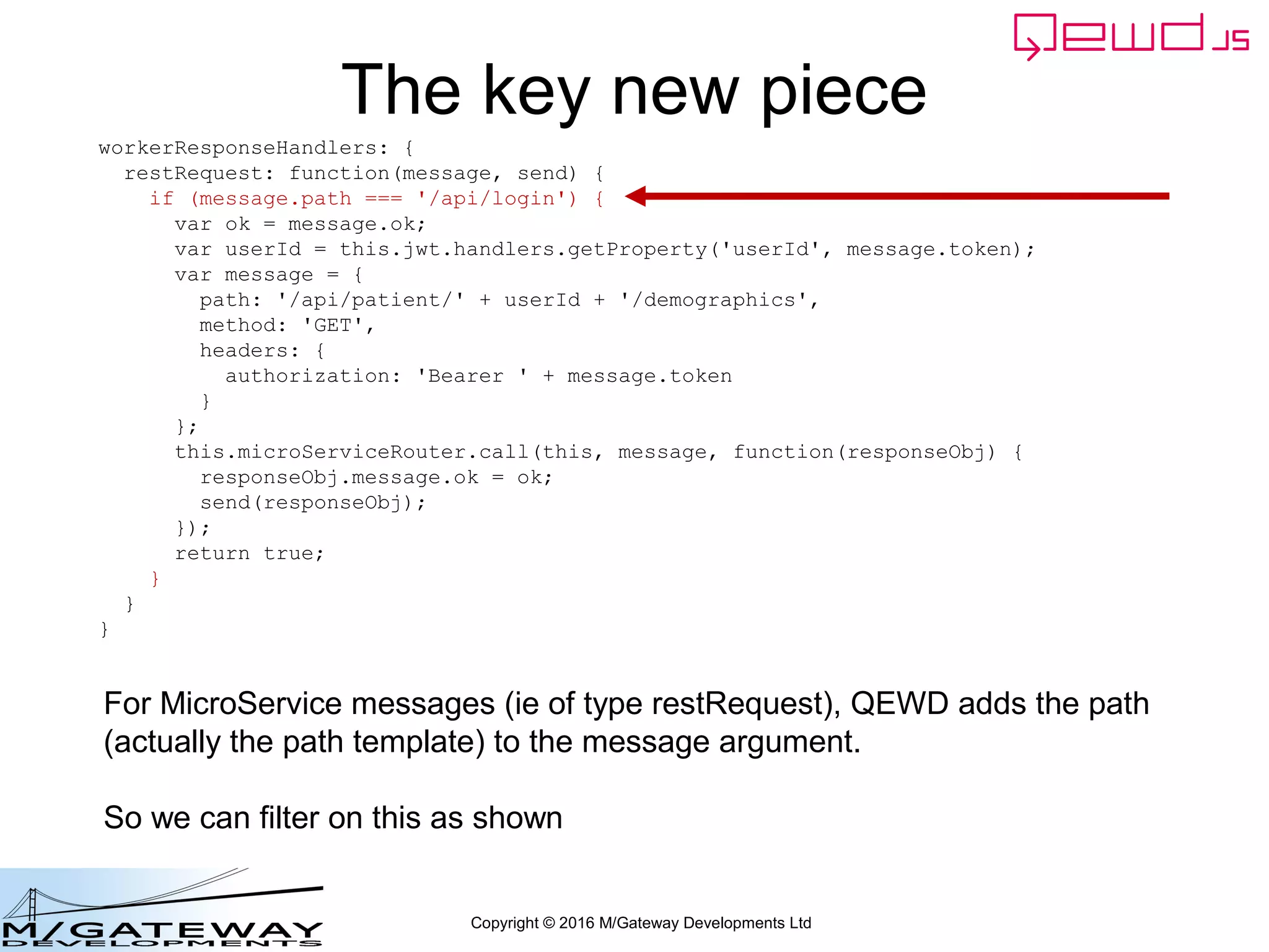 EWD 3 Training Course Part 45: Using QEWD's Advanced MicroService Functionality