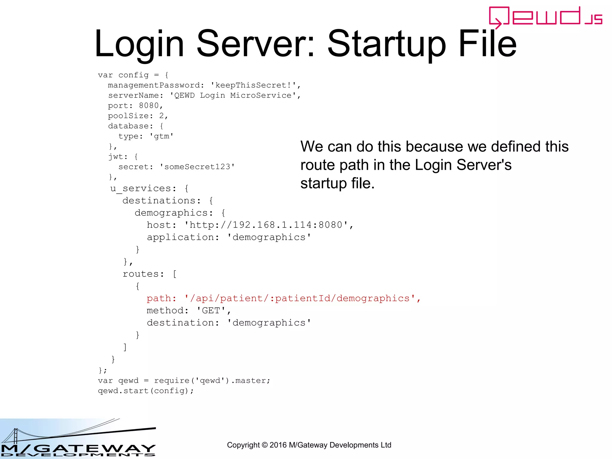 EWD 3 Training Course Part 45: Using QEWD's Advanced MicroService Functionality