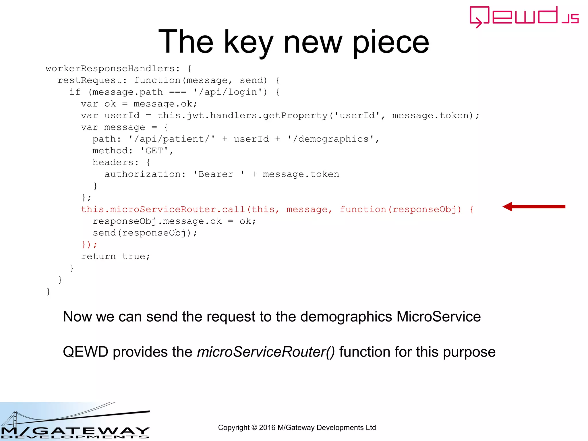 EWD 3 Training Course Part 45: Using QEWD's Advanced MicroService Functionality