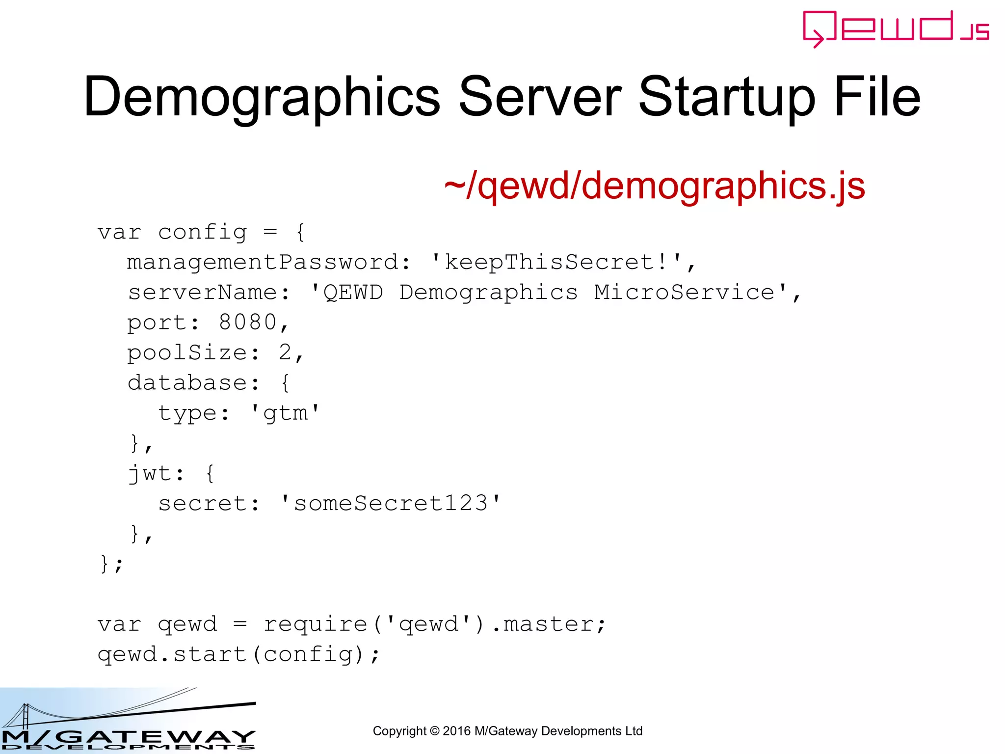 EWD 3 Training Course Part 45: Using QEWD's Advanced MicroService Functionality